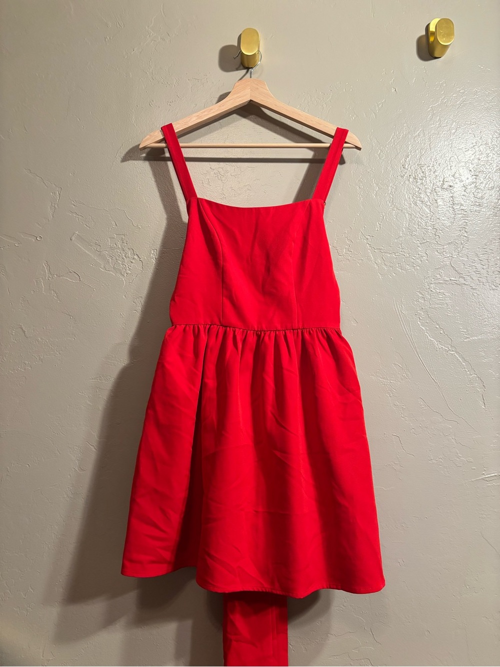 Aura Bright Red Sleeveless Mini Dress